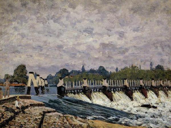 Molesey Weir  Morning, Alfred Sisley